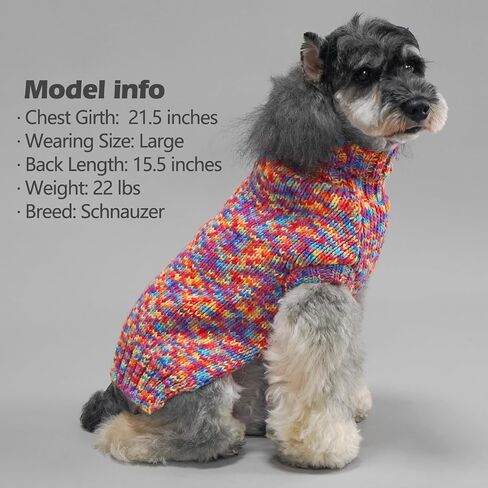 KYEESE Dog Sweater Thermal Turtleneck Dog Knitwear for Small Dogs with Leash Hole Warm Dog Coat for Cold Weather in Winter, Neon Pink,M in Saudi Arabia