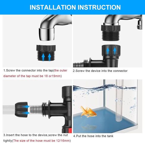 balacoo New Quick Water Changer Aquarium Water Changer Aquarium Water Changer Faucet Aquarium Gravel Cleaner Fish Tank Siphon Cleaner Replacement Faucet Nozzles Water Tank Cleaner in Saudi Arabia