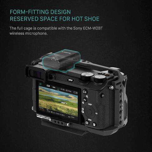 Camera Cage for/Compatible with Sony a6700 Lightweight Kit - Titanium Gray | | Mount Accessories | Custom Designed | ARCA Ready | Compatible | NATO TOP Handle | TA-T54-A-TG in Saudi Arabia
