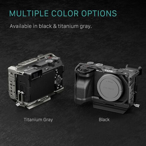 Camera Cage for/Compatible with Sony a6700 Lightweight Kit - Titanium Gray | | Mount Accessories | Custom Designed | ARCA Ready | Compatible | NATO TOP Handle | TA-T54-A-TG in Saudi Arabia