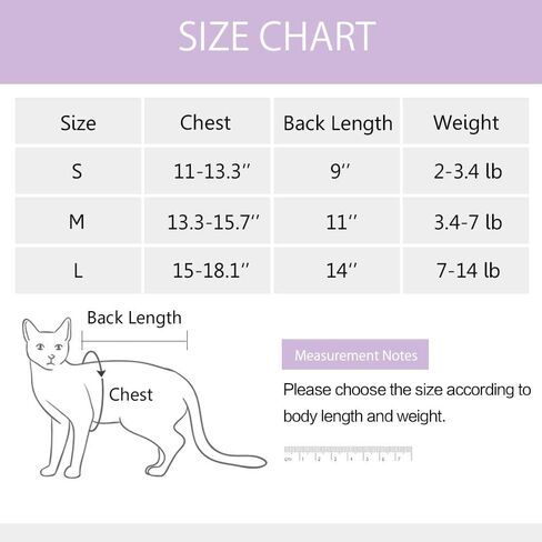 DOTON Cat Recovery Suit for Male and Female Surgical Post Surgery Soft Cone Onesie Shirt Clothes Neuter Licking Protective Diapers Outfit Cover Kitten Spay Collar(S, Purple) in Kuwait