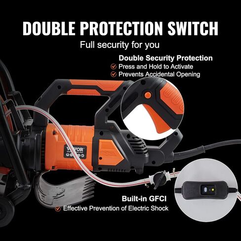 VEVOR Electric Concrete Saw, 16 in, 3200 W Motor Circular Saw Cutter | Max. 6 in Adjustable Cutting Depth, Wet Disk Cutter, Includes Water Line, Pump and Blade, For Stone, Brick in Saudi Arabia