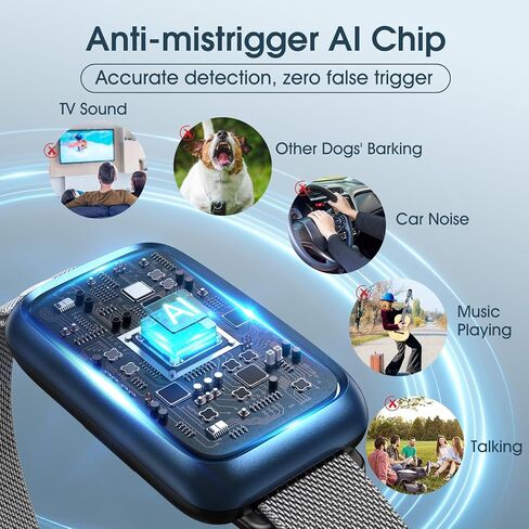 طوق نباح الكلاب، طوق النباح للكلاب الصغيرة والمتوسطة الصغيرة، طوق تدريب ذكي مضاد للصدمات ومضاد للنباح، طوق إيقاف نباح تلقائي مع أوضاع قابلة للتعديل، اهتزاز الصفير و7 حساسية in Kuwait