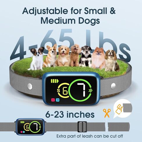 طوق نباح الكلاب، طوق النباح للكلاب الصغيرة والمتوسطة الصغيرة، طوق تدريب ذكي مضاد للصدمات ومضاد للنباح، طوق إيقاف نباح تلقائي مع أوضاع قابلة للتعديل، اهتزاز الصفير و7 حساسية in Kuwait