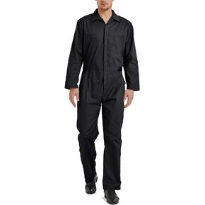 TOPTIE Men's Long Sleeve Coverall, Snap and Zip-Front Coverall Lightweight Coverall