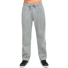 Men's Heavy Weight Fleece Sweatpants - Classic Open Bottom Drawstring Elastic Waist Cotton Straight with Pockets