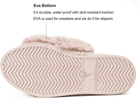 HALLUCI Women's Cross Band Soft Plush Fleece House Indoor or Outdoor Slippers in Saudi Arabia