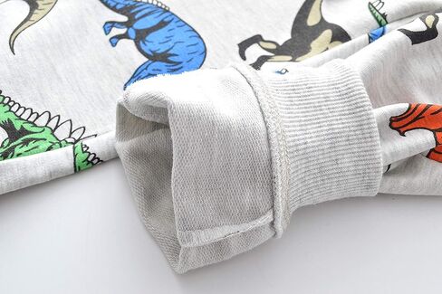 HUAER& Boys Cartoon Print Dinosaur Monkey Pattern Cotton Pants Drawstring Elastic Sweatpants in Saudi Arabia