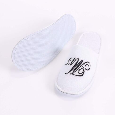 Romance Helpers Couple Slipper Gift Set | Set of 2 White Matching Spa Hotel Bath Slippers for Couples in Saudi Arabia
