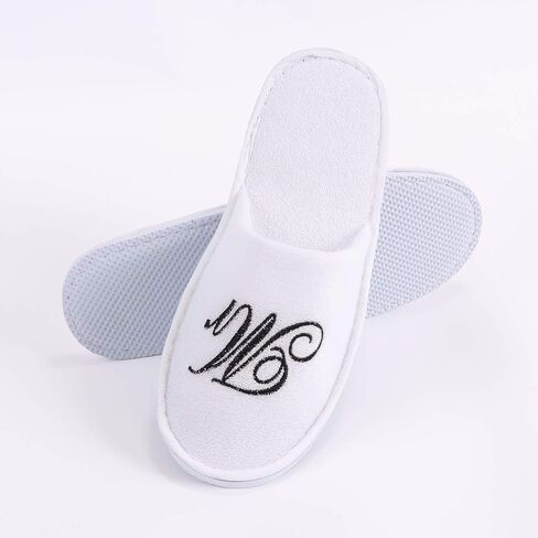 Romance Helpers Couple Slipper Gift Set | Set of 2 White Matching Spa Hotel Bath Slippers for Couples in Saudi Arabia