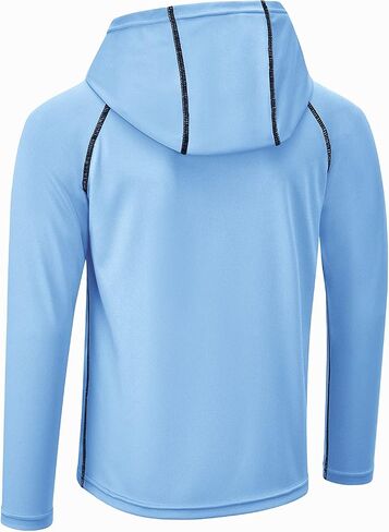 VEOBIKE Youth UPF50+ Sun Shirts Rashguard Quick Dry Long Sleeve Hoodies T-shirts for Workout Thumbholes in Kuwait