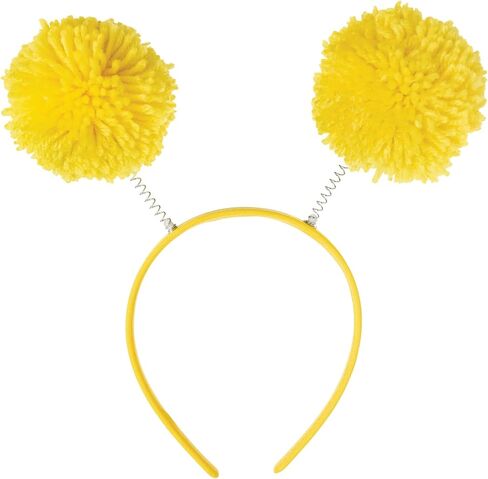 Amscan Pom Pom Headbopper, Party Accessory, Yellow in Saudi Arabia