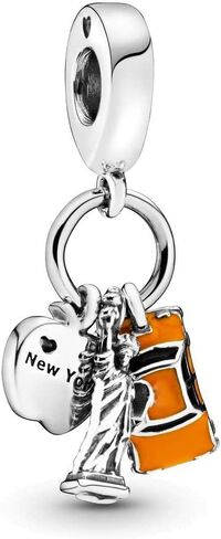 Symbols of New York City Dangle Charm 925 Sterling Silver Pendant,Girl Jewelry Beads Gifts for Women Bracelet&Necklace in Kuwait