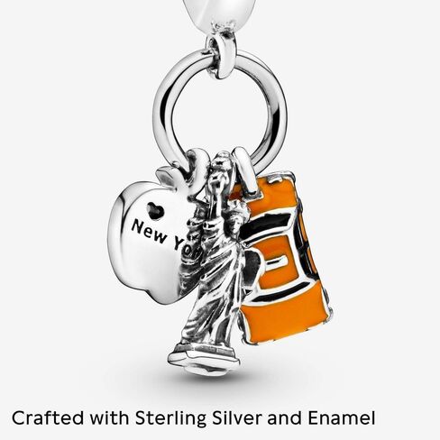 Symbols of New York City Dangle Charm 925 Sterling Silver Pendant,Girl Jewelry Beads Gifts for Women Bracelet&Necklace in Kuwait