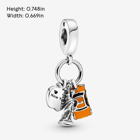 Symbols of New York City Dangle Charm 925 Sterling Silver Pendant,Girl Jewelry Beads Gifts for Women Bracelet&Necklace in Kuwait