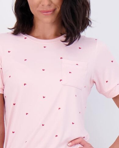 Real Essentials 4 Piece: Women’s Short Sleeve Top with Shorts Pajama Set – Ultra-Soft Lounge & Sleepwear (Available In Plus) in Saudi Arabia