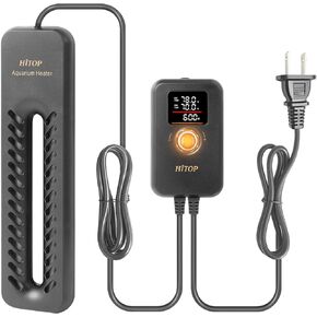 HITOP 600W Digital Submersible Aquarium Heater: Large Fish Tank Heater with Intelligent Temp Control Device, Titanium Aquarium Heater for Freshwater/seawater for 75-150Gal Tank