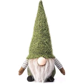 Funoasis عيد الميلاد جنوم الهدايا عطلة الديكور عيد ميلاد هدية اليدوية Tomte أفخم دمية، المنزل الحلي منضدية سانتا التماثيل 14 بوصة (الأخضر) in Kuwait