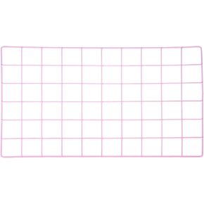 YOKIVE Iron Wire Grid Panel, Decorative Panels Board | Photo Pictures Display Holders Hanging Frame for Home Office (Pink, 20"x12") in Kuwait