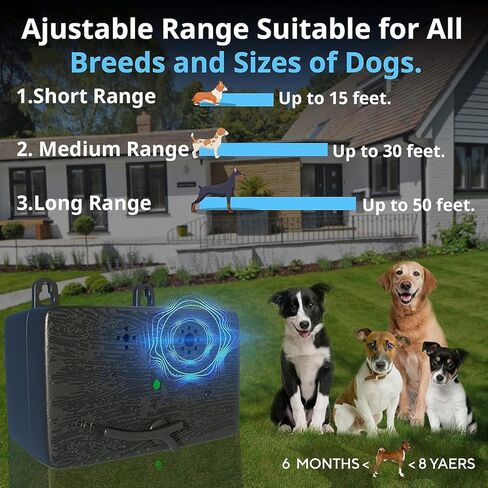 STÙNICK New 2023 Bark Box Anti Barking Device and Neighbors Dog Silencer 50 Ft - 3 Levels Bark Box Anti Bark Device, Stop Barking Dog Devices. Ultrasonic Dog Bark Control, Bark Deterrent Outdoor in Kuwait