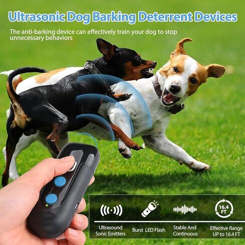 HGFLMR Ultrasonic Barking Control Devices, Bark Control Devices, 3 in 1 Rechargeable Dog Behavior Training Control Device, Stops Bad Behavior of Bad Behavior Dog Bark Training Devices in Kuwait