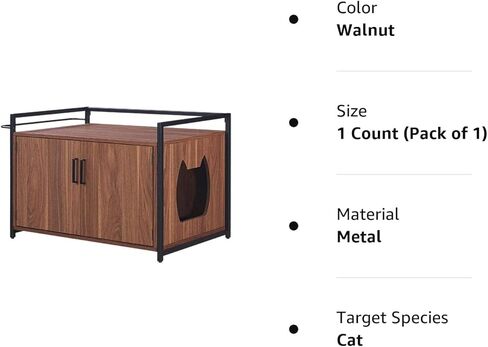 حاوية صندوق فضلات القطط من unipaws مع إطار معدني، أثاث حمام القطط، غطاء صندوق فضلات مخفي، خزانة للقطط الكبيرة، صناديق فضلات القطط المقاومة للكلاب، صندوق فضلات مخبأ، بيت القطط in Kuwait