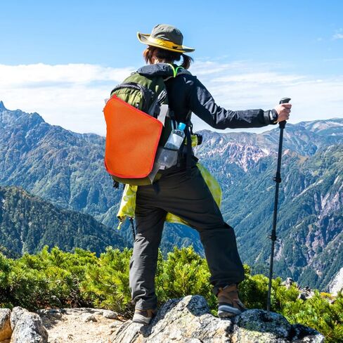 2 Pieces Blaze Orange Safety Panel Large Pentagonal Orange Panel Hunting Mesh Blaze Orange Pack Attachment with Reflective Strip on Tent Backpack for Field Trip Hiking Camping Biking Outdoor Traveling in Saudi Arabia