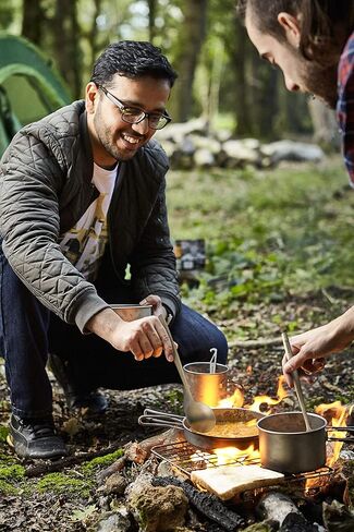 Titanium Long Handled Spoon with a Biggest Bowl, 8.7 inch/ 221mm Round Titanium Spoon comes with a Perfect Soup size bowl to make it a Great outdoor Companion | Camping Spoon with Waterproof Case in Kuwait