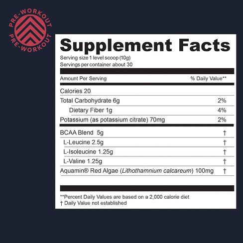 Gnarly Nutrition, BCAA Pre and Mid Workout Supplement to Reduce Muscle Soreness, Caffeinated, Berry Lemonade, 30 Servings in Kuwait