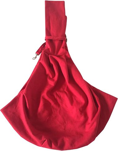 Surblue Pet Sling Carrier Bag with Hands-Free Reversible Belts, Safe Comfortable Adjustable Crossbody Shoulder Outdoor Travel Pet Tote Suitable for Small Dog Cat Puppy up to 12 lb (New Red) in Kuwait