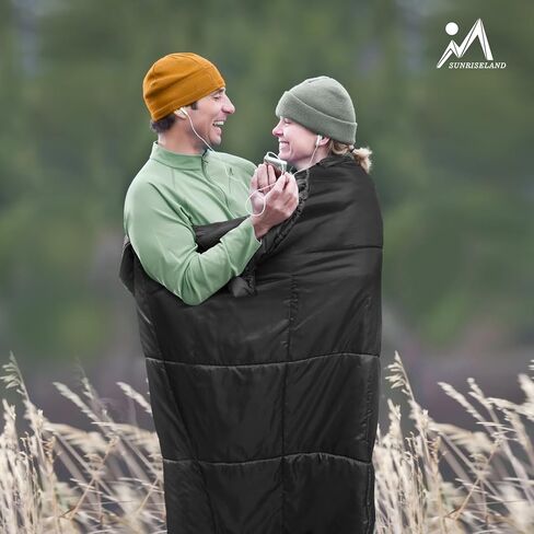 حقيبة نوم مزدوجة، مقاس XL كوين لشخصين، حقيبة نوم للبالغين مع وسادتين، فلانيل قطن مقاوم للماء لشخصين، أكياس نوم لجميع المواسم، الطقس البارد والدافئ، التخييم والمشي لمسافات طويلة على الظهر in Kuwait