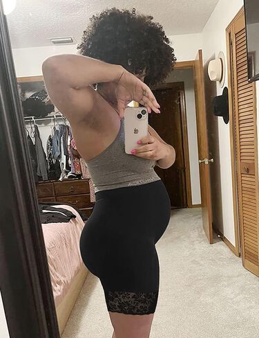 ملابس داخلية للحوامل من الدانتيل "Baby Bump" للفستان، ملابس داخلية للحمل في منتصف الفخذ لالتقاط الصور لحفلة استقبال المولود الجديد in Kuwait