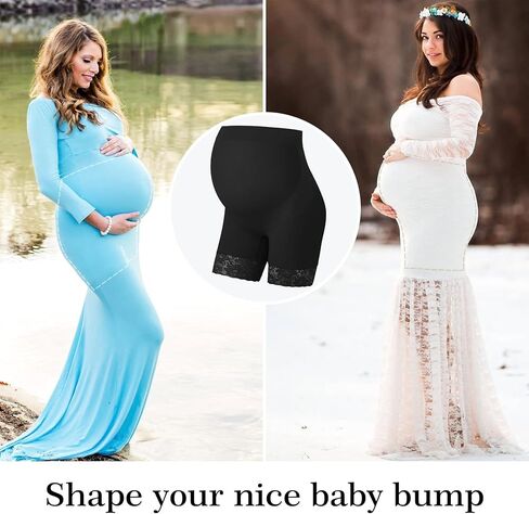 ملابس داخلية للحوامل من الدانتيل "Baby Bump" للفستان، ملابس داخلية للحمل في منتصف الفخذ لالتقاط الصور لحفلة استقبال المولود الجديد in Kuwait