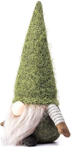 Funoasis عيد الميلاد جنوم الهدايا عطلة الديكور عيد ميلاد هدية اليدوية Tomte أفخم دمية، المنزل الحلي منضدية سانتا التماثيل 14 بوصة (الأخضر) in Kuwait