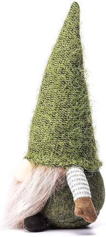 Funoasis عيد الميلاد جنوم الهدايا عطلة الديكور عيد ميلاد هدية اليدوية Tomte أفخم دمية، المنزل الحلي منضدية سانتا التماثيل 14 بوصة (الأخضر) in Kuwait