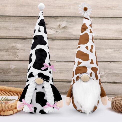 زوج البقر القزمة السويدية البني العجل الطبقات تومت دمى البقر طباعة البقرة الشمال ديكور المطبخ مجموعة أفكار الهدايا مجموعة من 2 in Kuwait
