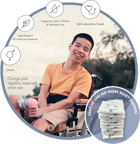 Naturally Nature Potty Training Pads for Toddlers, Size 2T-5T, 22-35lbs, Toddler Diaper Pads, One-Size, Perfect for Light Accidents, and Overnight Leak Protection (32 ct.), Unisex in Kuwait