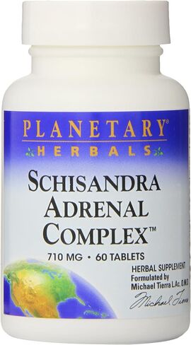 Planetary Herbals مجمع شيساندرا الكظرية 710 مجم مع جذمور يام وبوريا سكليروتيوم والمزيد - 60 قرصًا in Saudi Arabia