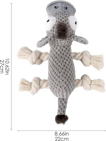 يو نايز العاب كلب تصدر صوت صرير، العاب كلاب محشوة مضحكة للكلاب الصغيرة والمتوسطة والكبيرة، العاب مضغ للحيوانات الاليفة للتسنين، لعبة قطيفة للكلاب مع حبل قطني وورق مجعد، العاب الحيوانات الاليفة للملل in Kuwait