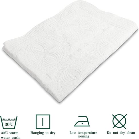 MONOBLANKS Baby Quilt,White | Embossed Scalloped,Lightweight,Throw Baby Blanket,Four Seasons in Saudi Arabia