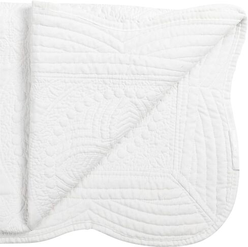 MONOBLANKS Baby Quilt,White | Embossed Scalloped,Lightweight,Throw Baby Blanket,Four Seasons in Saudi Arabia
