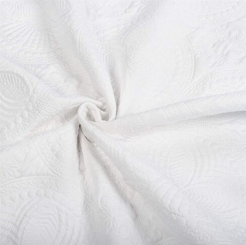 MONOBLANKS Baby Quilt,White | Embossed Scalloped,Lightweight,Throw Baby Blanket,Four Seasons in Saudi Arabia