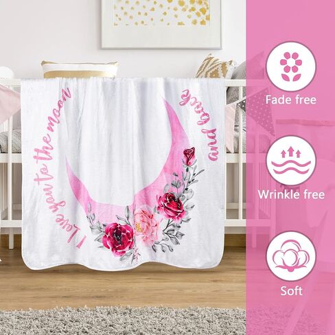 Baby Milestone Blanket - Super Soft Fleece Monthly Milestone Blanket for Baby Girl and Boy - Perfect for Baby's First Year Growth Chart - Monthly Baby Milestone - Blue Moon - 60"x40" in Saudi Arabia