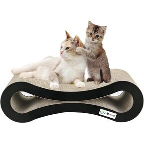 isYoung Cat Scratcher Lounge Corrugated Cat Scratcher Cardboard Protector for Furniture Couch Floor Eco-Friendly Toy - Keep Cats Fun Healthy in Kuwait