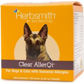 Herbsmith Clear AllerQi - مساعد الحساسية للقطط والكلاب - دعم حساسية الحيوانات الأليفة - حبوب مضادة للحكة للكلاب والقطط - مسحوق 500 جرام in Kuwait