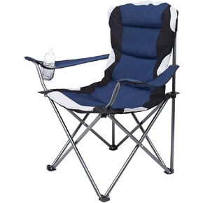 Internet's Best 2 Pack Padded Camping Folding Chair - Outdoor - Green - Sports - Cup Holder - Comfortable - Carry Bag - Beach - Quad