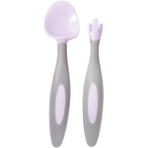 b.box toddler cutlery set - easy grip handles, travel case, unique fork design | Designed by occupational therapist | Dishwasher safe, BPA free | Ages 9 mo+ (Banana Split) in Kuwait