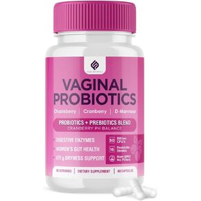 Vaginal Probiotics for Women Digestive Enzymes Gut Health PH Balance Pills, Women's Probiotic + Prebiotic Cranberry D Mannose Weight Loss UTI Vaginigal Viginal Odor Dryness Itch Debloat Supplement in Saudi Arabia