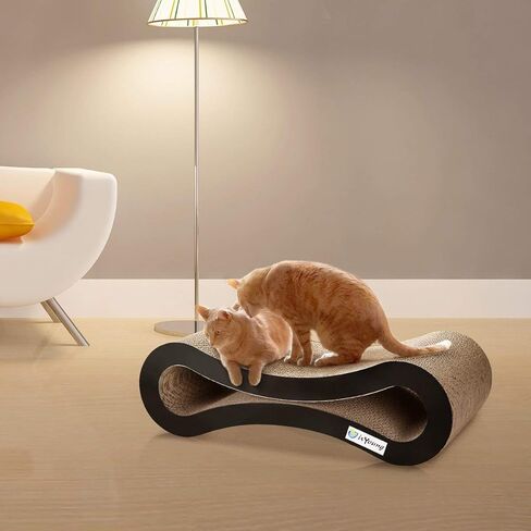 isYoung Cat Scratcher Lounge Corrugated Cat Scratcher Cardboard Protector for Furniture Couch Floor Eco-Friendly Toy - Keep Cats Fun Healthy in Kuwait