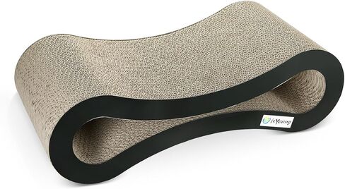 isYoung Cat Scratcher Lounge Corrugated Cat Scratcher Cardboard Protector for Furniture Couch Floor Eco-Friendly Toy - Keep Cats Fun Healthy in Kuwait